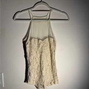 Kimchi Blue Cream Lace Tank Top